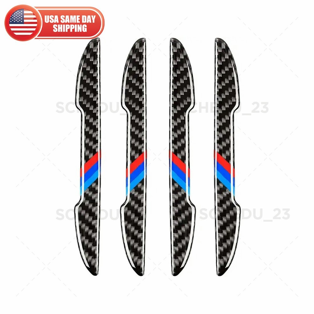 BMW M Performance 3D Carbon Car Side Door Strip Scratche Edge Guard Trim Badge