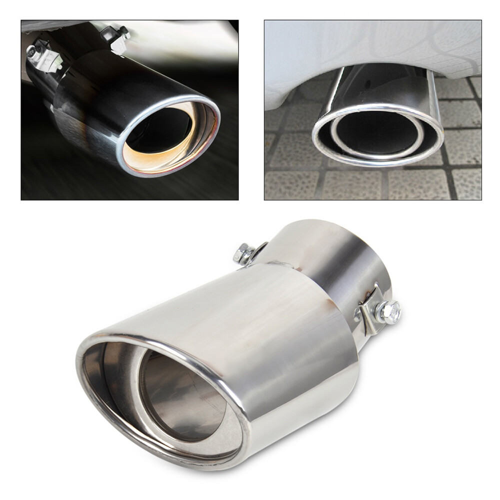 Universal 1.5″ Inlet 2″ Outlet Exhaust Tail Pipe Clamp-on Stainless Steel Chrome