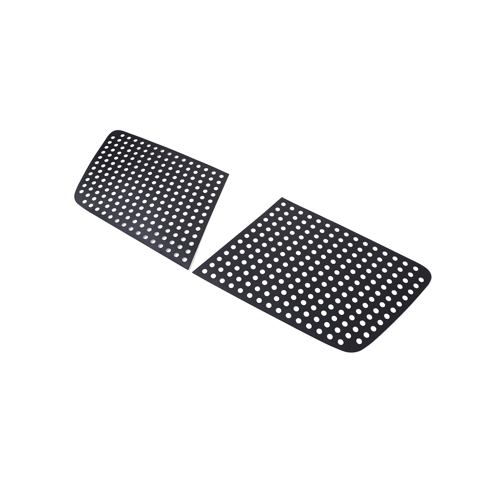 Black Aluminum Alloy Rear Triangle Window Cover Trim For Honda Pilot 2003-2008