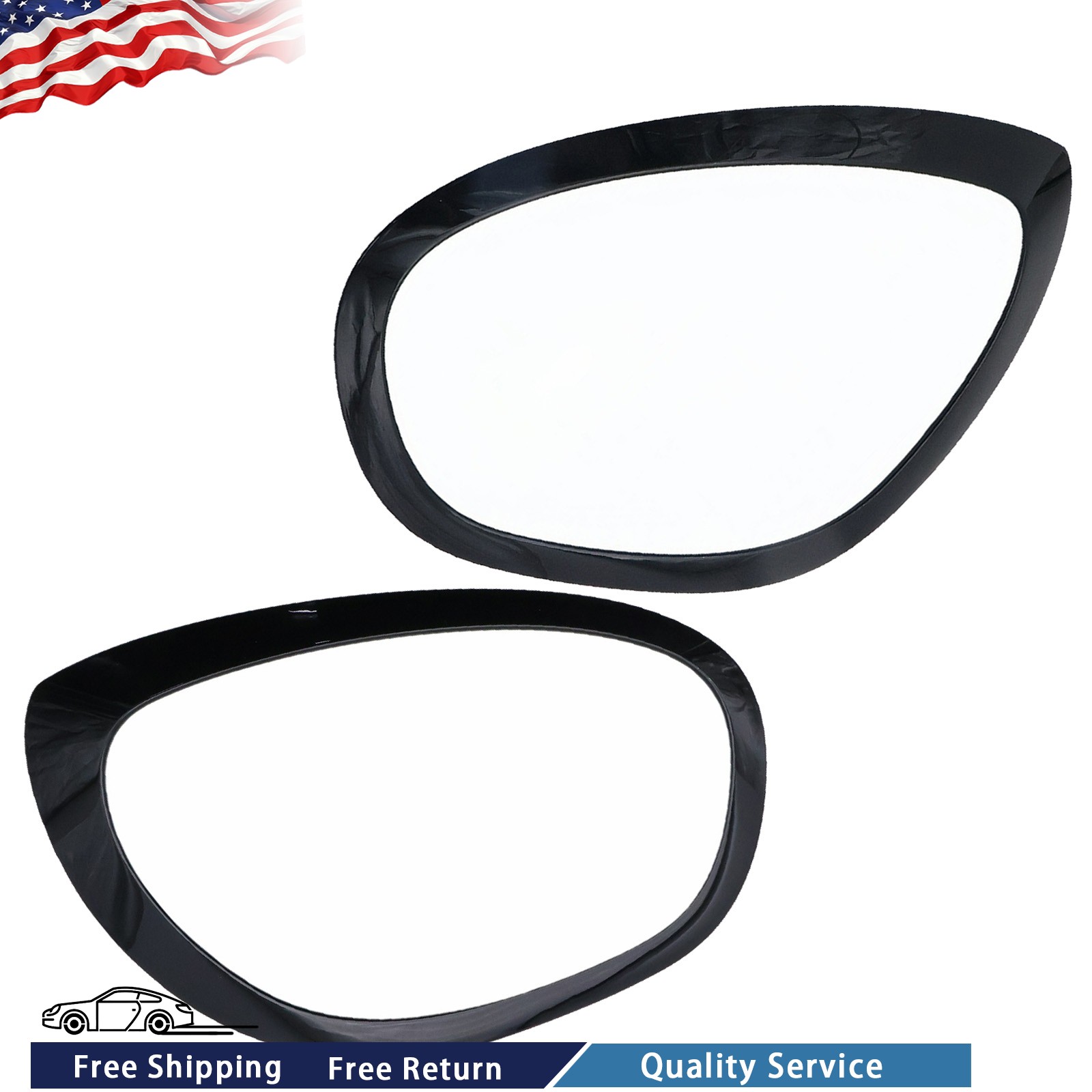 Headlight Bezel Trim LH & RH Black FIT Mini Cooper Countryman Cooper F60 2017-21