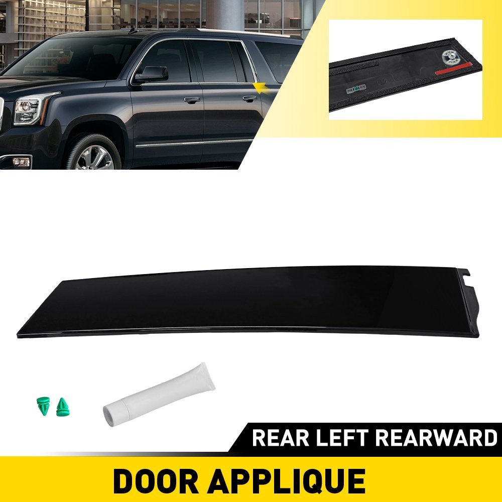 926-245 Black Rear Left Rearward Door Applique Fits Cadillac Escalade 2015-2018
