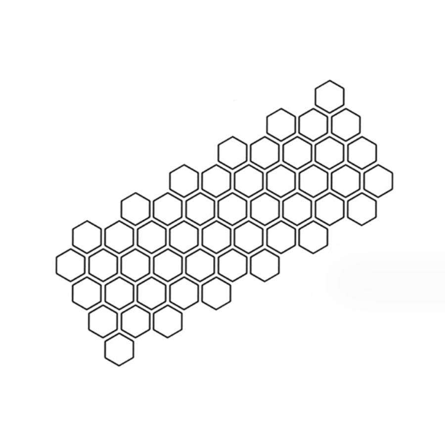 Car Accessories Body Waist Line Sticker Honeycomb Graphic Decor Hexagon Decal