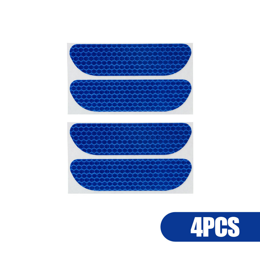 4x Reflective Tape Warning Safety Mark Car Door Stickers Car Accessories Blue