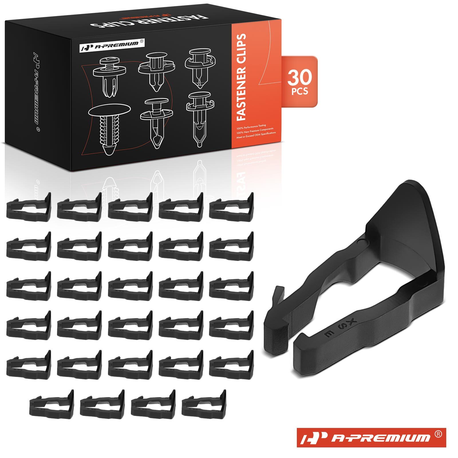 A-Premium 30x 9.525mm Nylon Black Fuel Line Retainer Clip for Ford F-150 Lincoln