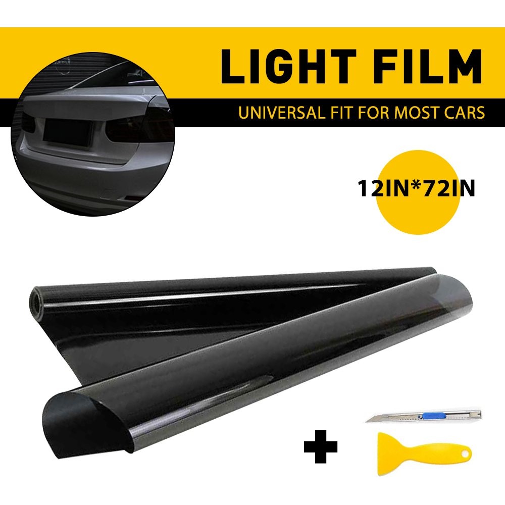 12″X72″ Color Yellow 4 Black Tint 3000K Headlight Fog Light Taillight Vinyl Film