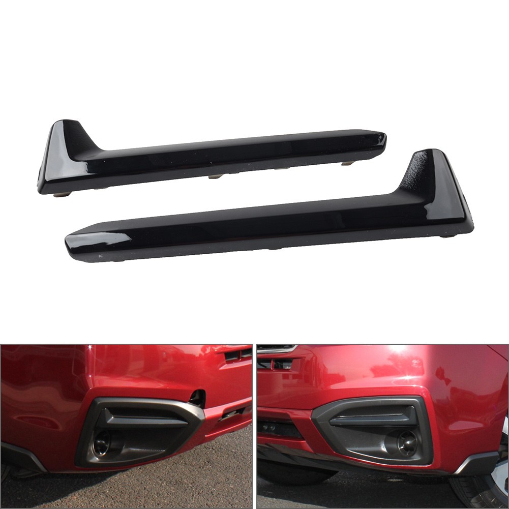 Fog Light Trim Fog Light Molding Trim Glossy Black For Subaru Forester 17-18