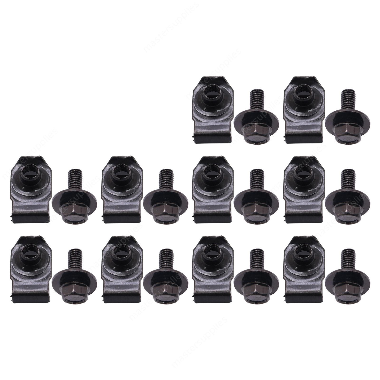 Fits GMC Truck Body Bolts&U-nut Clips- M6-1.0 x 20mm- 10mm Hex New