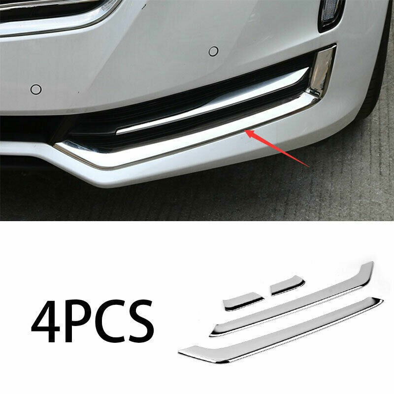 Chrome Front Fog Lamp Light Strip Trim 4PCS For Cadillac CT6 2016-2018