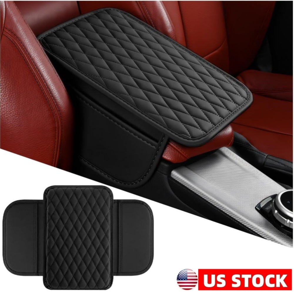 Car Center Console Cover Car Middle Armrest Console Cover with 2 Storage Bags