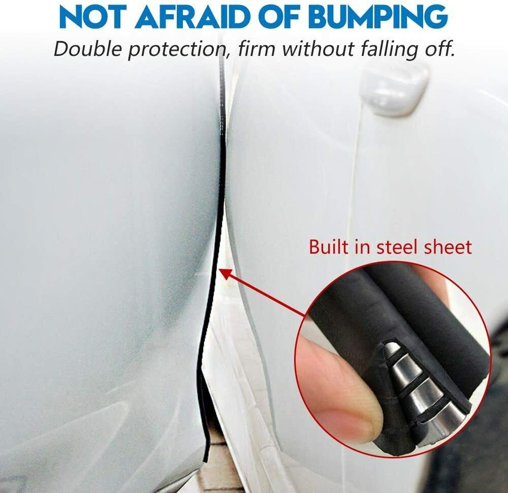 Black 4M U Shaped Rubber Seal Car Door Edge Guard Molding Trim Protectors Strip
