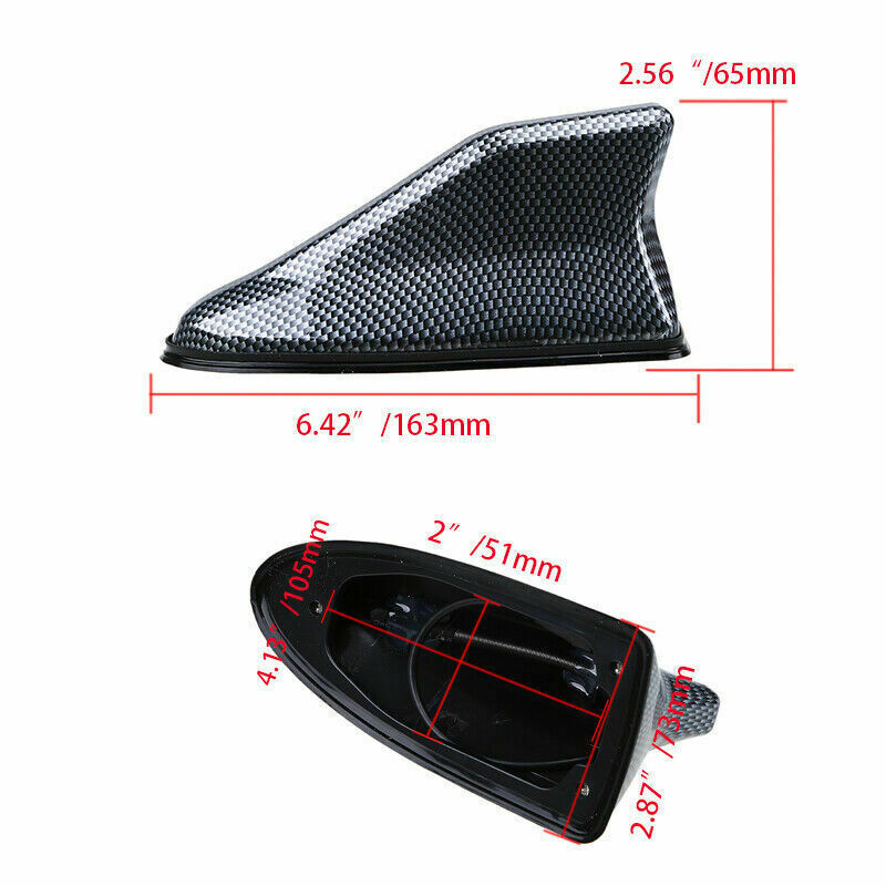 Car SUV Shark Fin Roof Antenna Radio AM/FM Signal Aerial Universal Carbon Fiber