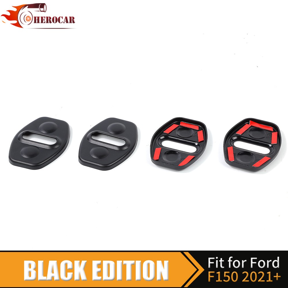 8pcs Door Stopper Lock Buckle Protector Trim Set for Ford F150 2021+ Accessories