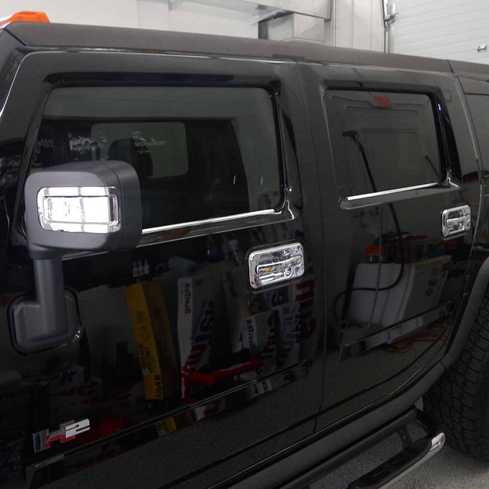4Pc Chrome Window Sill Trim Overlay Stainless Steel for 2003-2009 Hummer H2