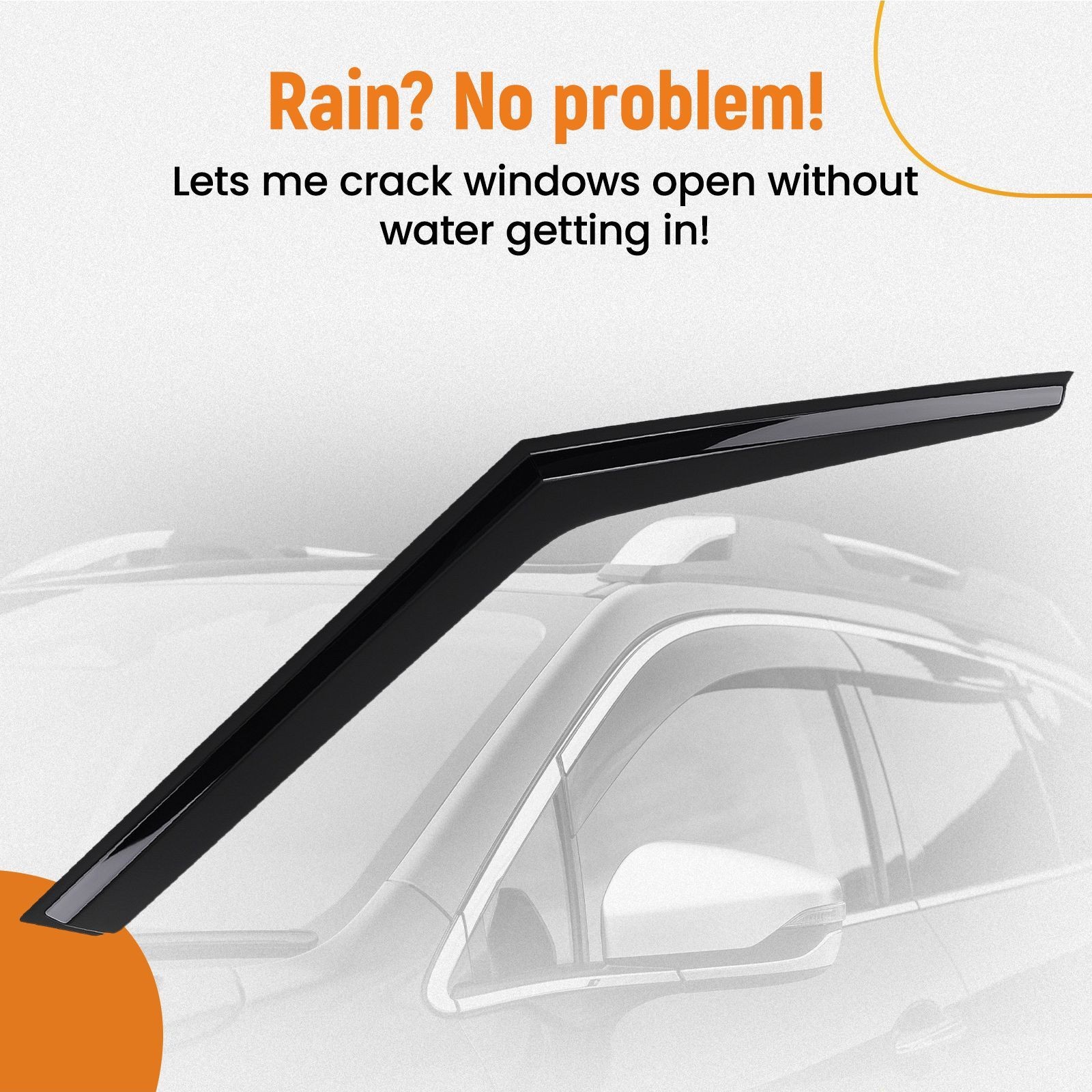 4Piece Window Rain Guards Wind Visors for Kia Soul 2014-2019 Black Set