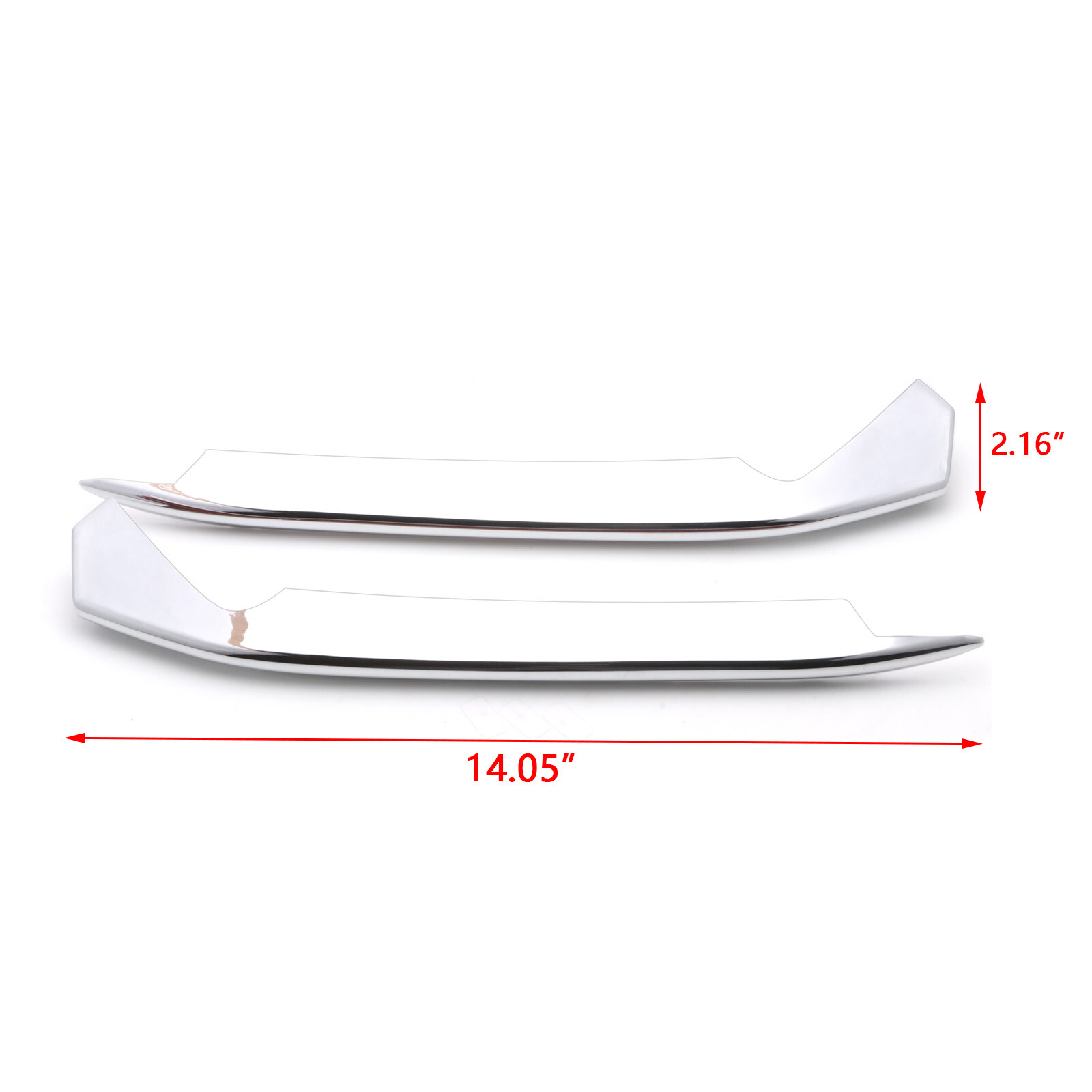 For Honda Accord 2018-2020 2Pcs Chrome Front Bumper Foglight Eyelid Cover Trims