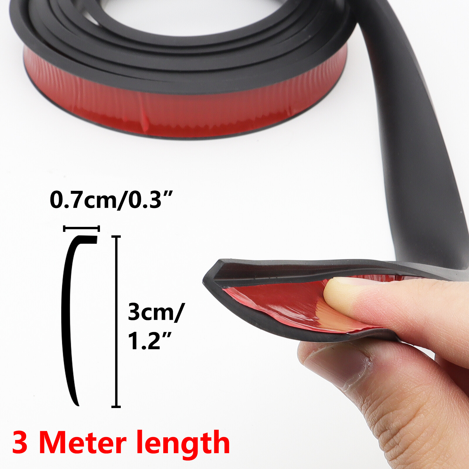 10′ Extra Wide Arches Fender Flares Wheel Eyebrow Trim Strip Arch Lip Protector,