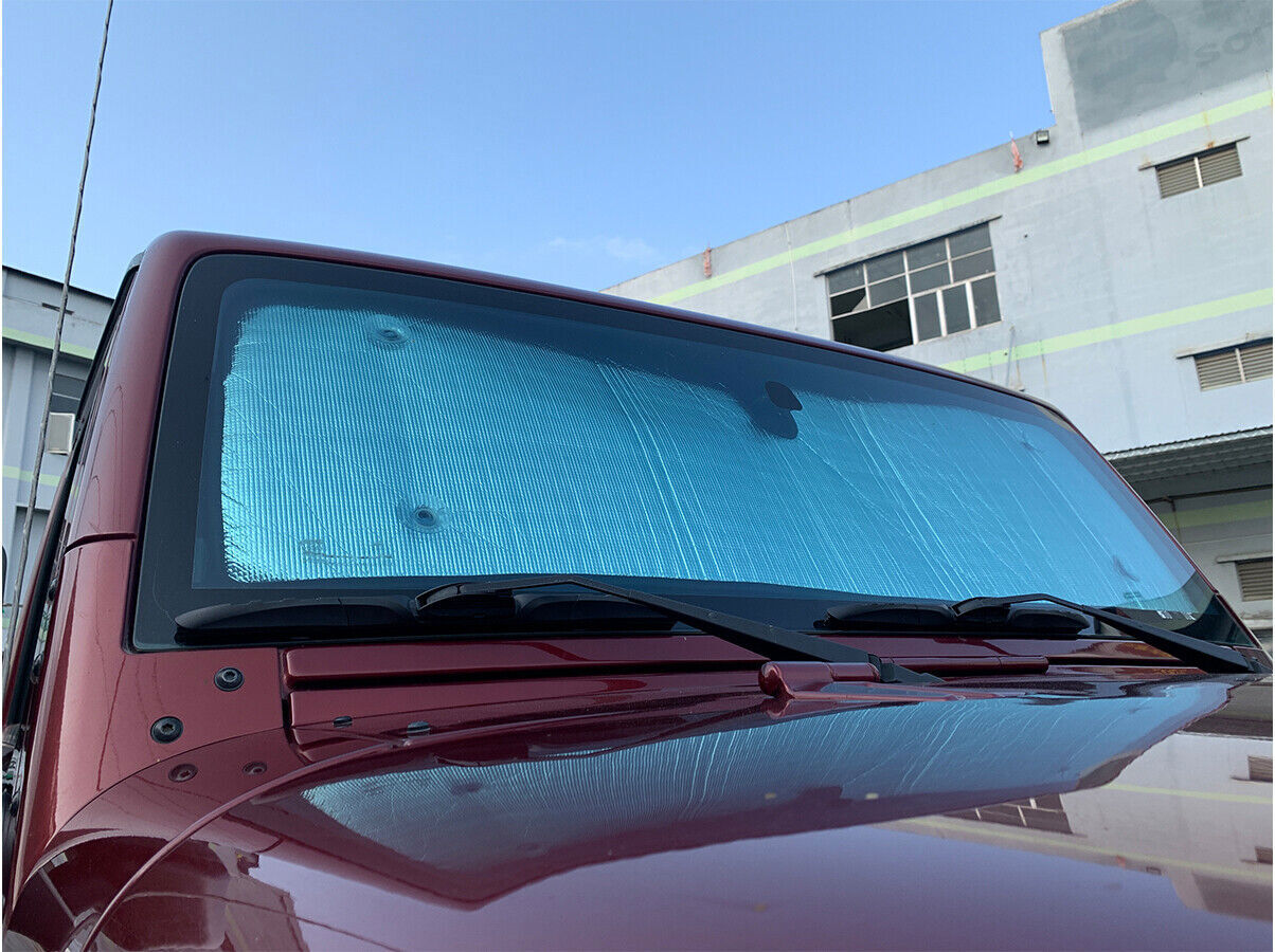 For Jeep Wrangler JK 07-18 Car Window Sunshade Visors Full Set UV Block Cover ×6
