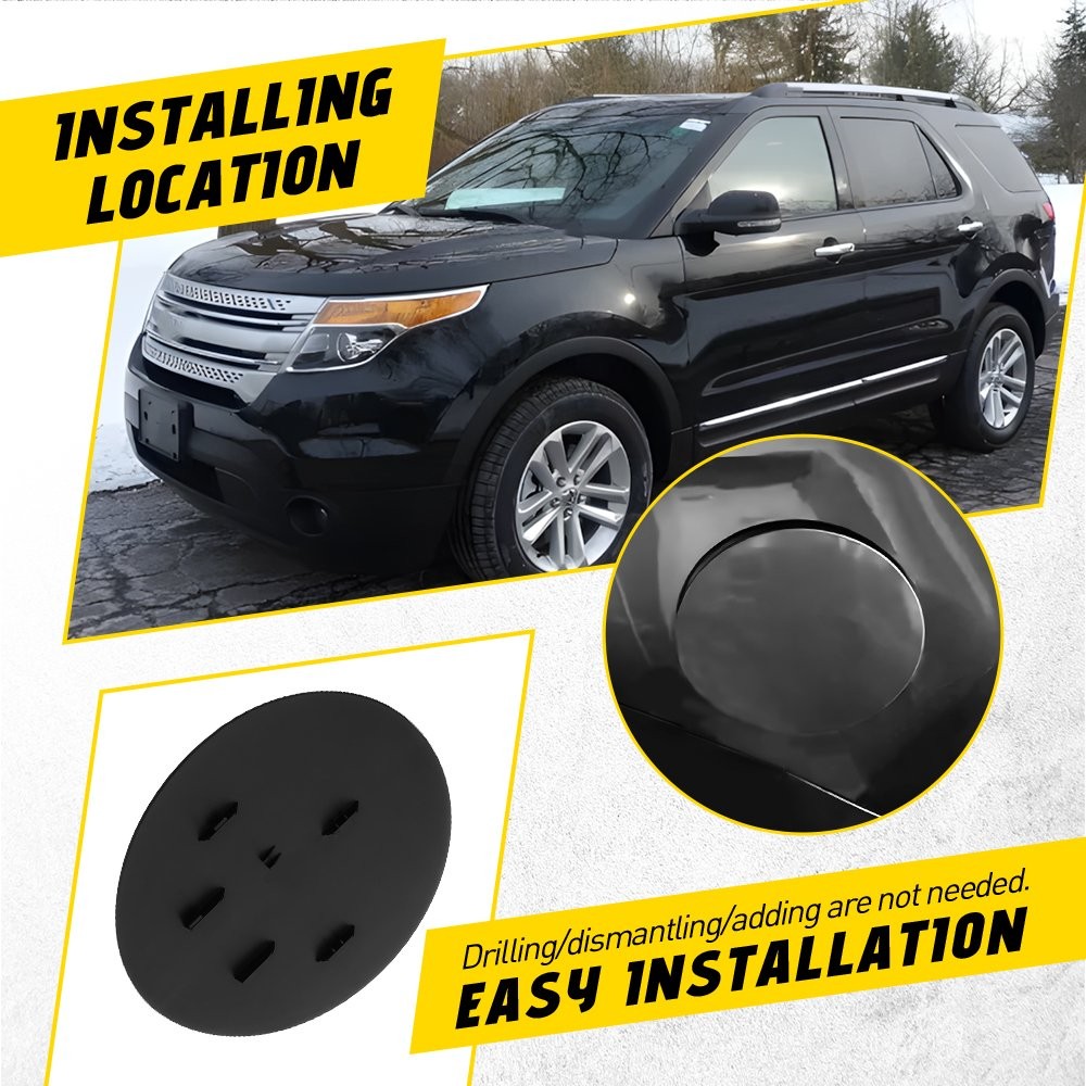 Black Gas Cap Fuel Filler Door Cover For Ford Explorer 11-19 BB5Z-78405A26-APTM