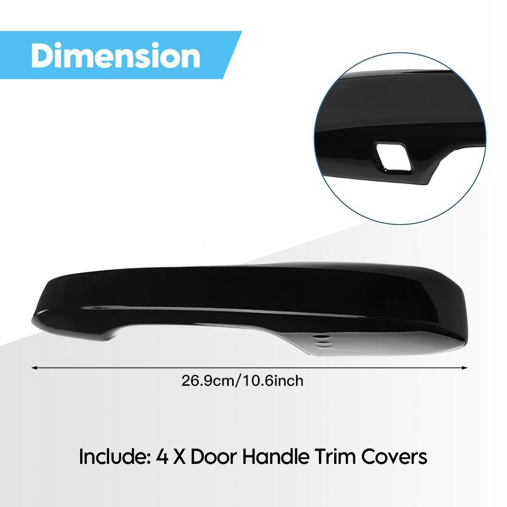 For 2022-2025 Honda Civic GLOSS BLACK 4 Door Handle Covers WITH Front Smartkey