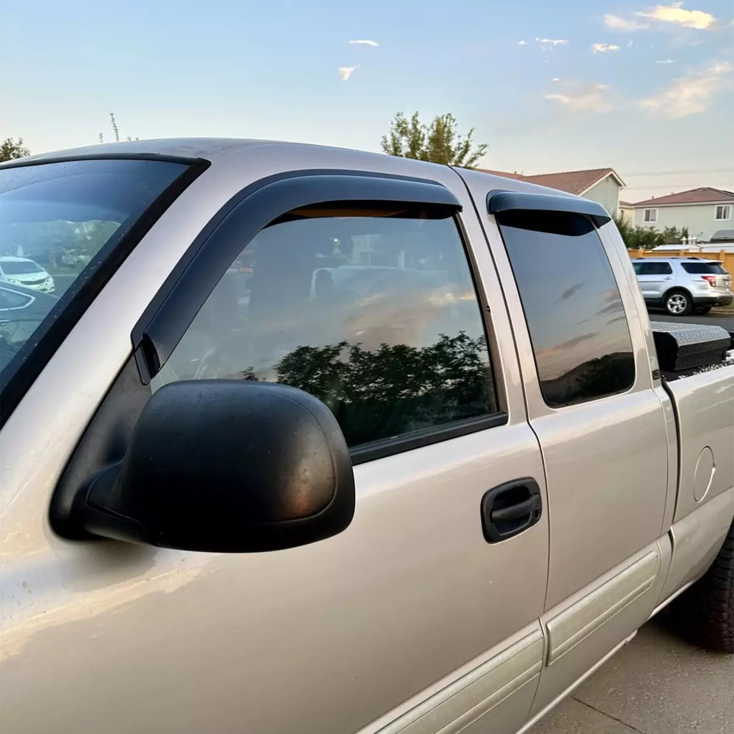 Fits 99-06 Chevy Silverado Sierra Extended Cab Window Visors Rain Sun Guard Vent