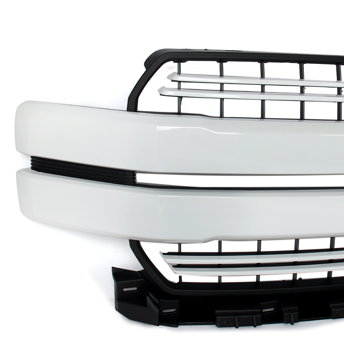 Oxford White+Black Front Upper Grille For 2018-2020 Ford F-150 F150 Lariat Style
