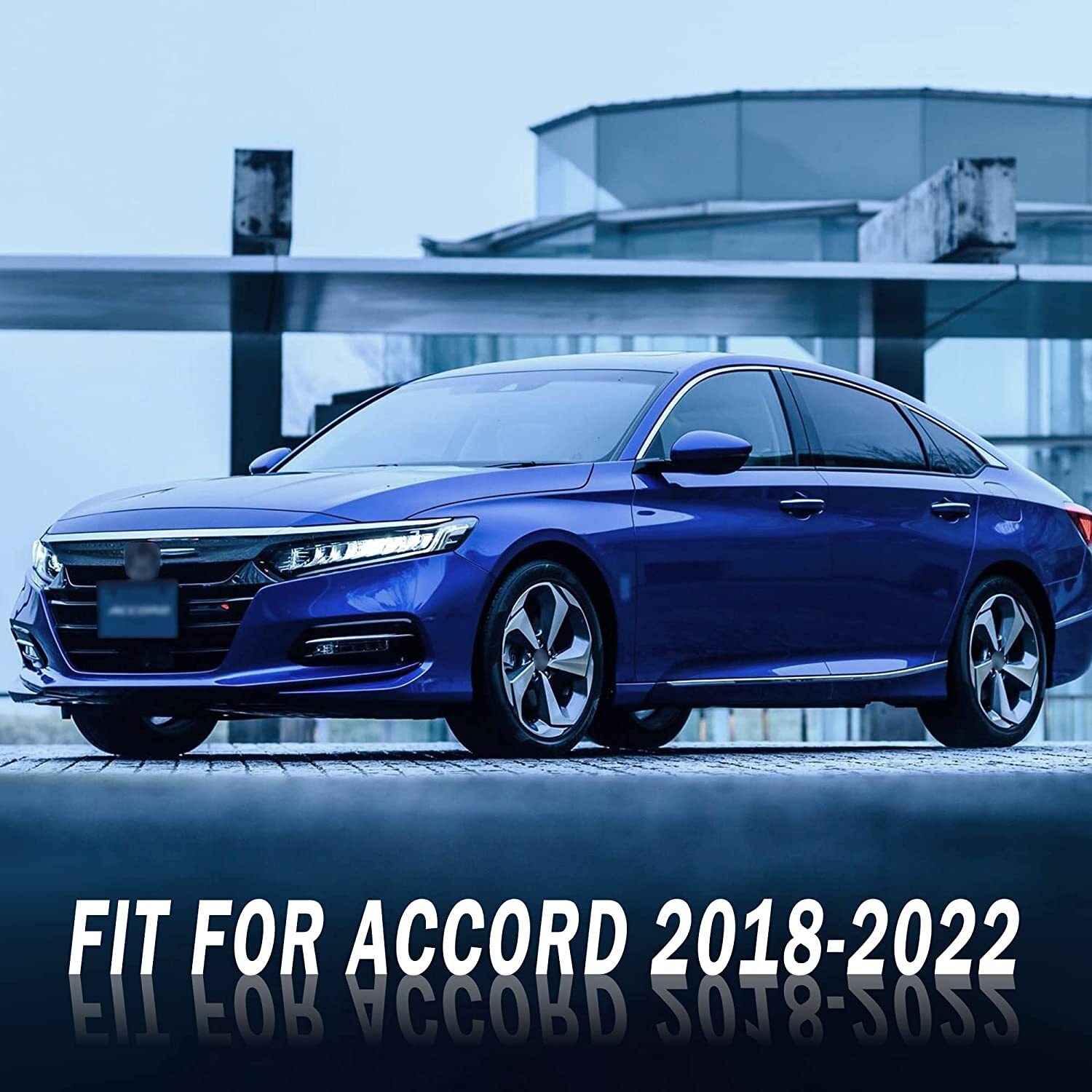 6pcs Glossy Black For 2018-2022 Honda Accord Chrome Delete Blackout Window Trims
