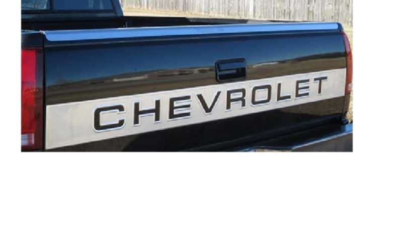 Polished Stainless Steel Screw On Tailgate Cap for Chevy GMC OBS Fleet Side Bed