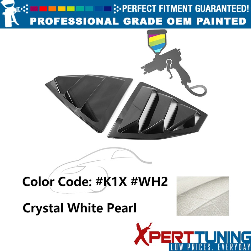 Fits 22-26 Subaru WRX Sedan #K1X Crystal White Pearl Side Window Louver Vents PC