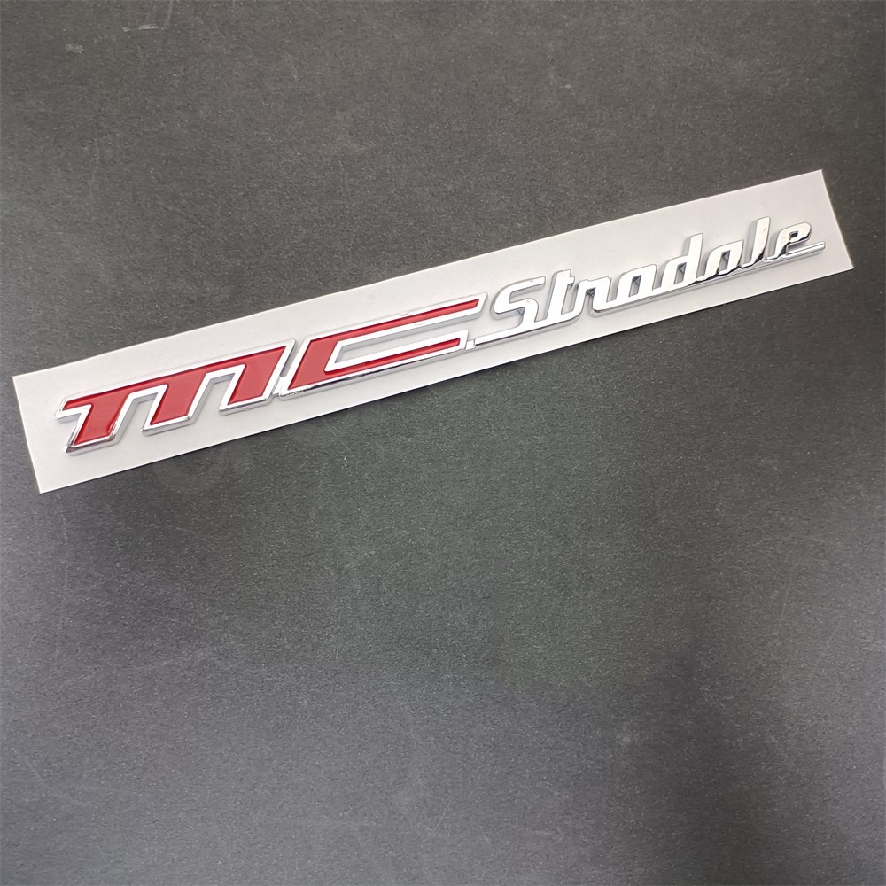 Rear Trunk Badge Compatible with Maserati Granturismo MC STRADALE Red#Silver