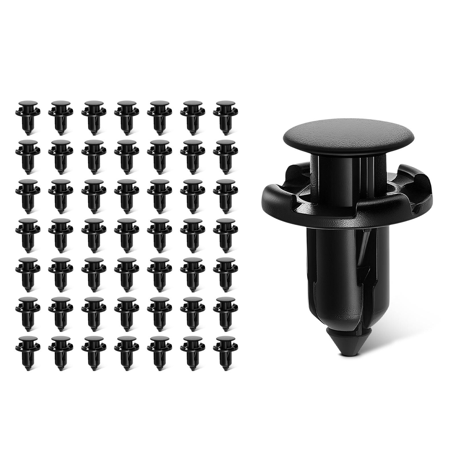50Pcs 9mm Nylon Fender & Bumper Retainer Clips Push-Type for Honda Mitsubishi