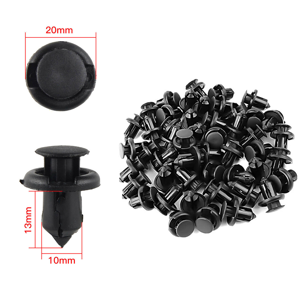100 Pcs For Honda Acura Bumper Hood Fender Splash Guard Retainer Clips Fasteners