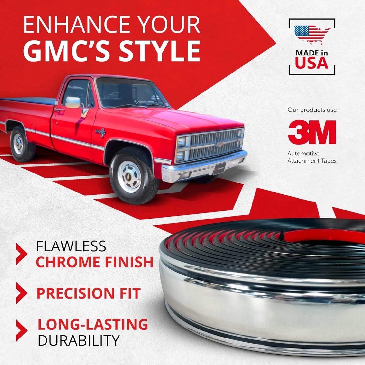 ALL-FIT Replacement Side Molding Trim Square Body Style 1973-87 Chevy/GMC Truck