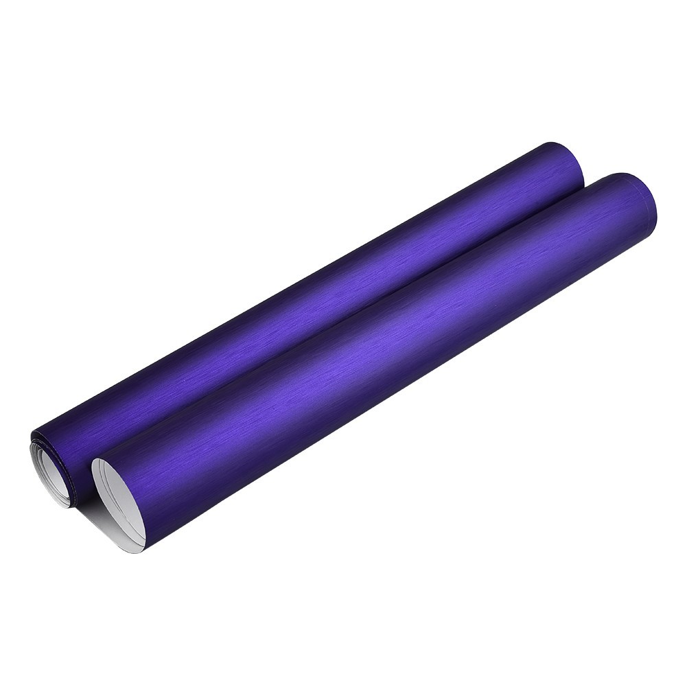 12 X 60 Cool Car Wrap Metallic Satin Matte Chrome Vinyl Sticker Film Purple HD