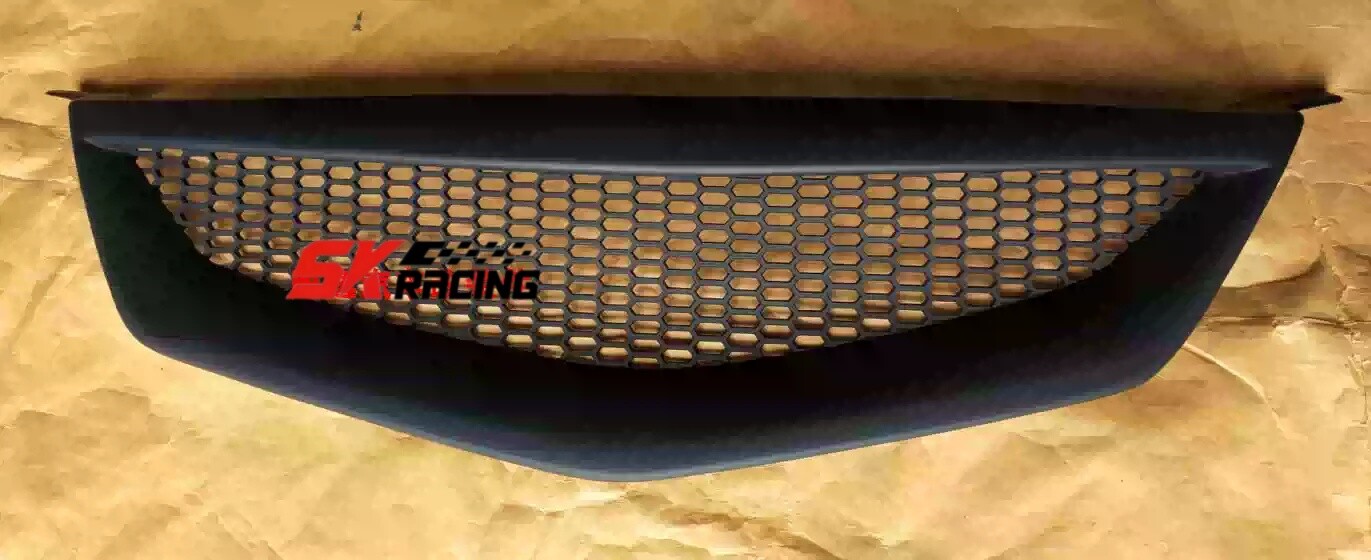 ABS Carbon Fiber Look/Glossy Honeycomb Mesh Front Hood Grill Grille For Mazda 6