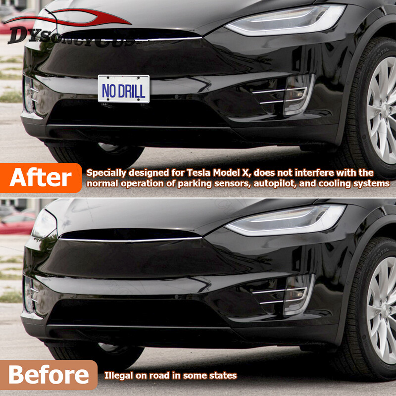 For Tesla Model X License Plate Holder Mount 2016-2017 2018 2019 2020 (No-Drill)
