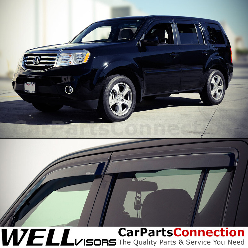 WellVisors Window Visors 09-15 For Honda Pilot Side Deflectors
