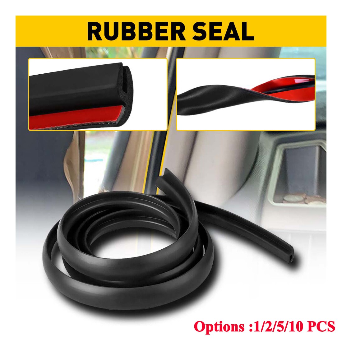 10ft Weather Seal Rubber Strip Car Windshield Trim Edge Molding Protector Guard