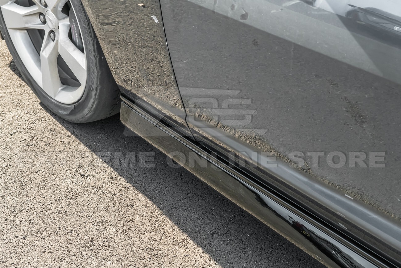 For 10-13 Camaro SS | ZL1 PAINTED GLOSSY BLACK Front Lip Splitter & Side Skirts