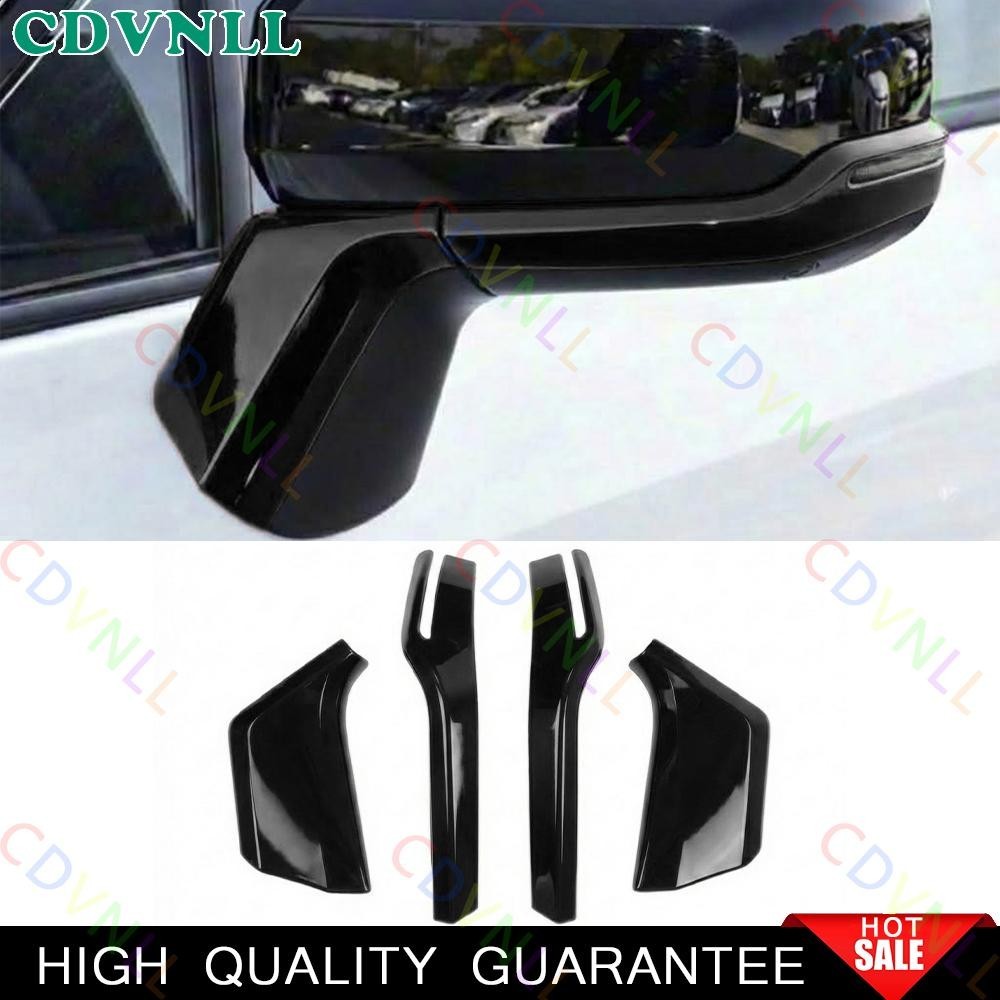 For Toyota RAV4 2026 2027 Bright Black Side Rearview Mirror Strip Cover Trim 4x