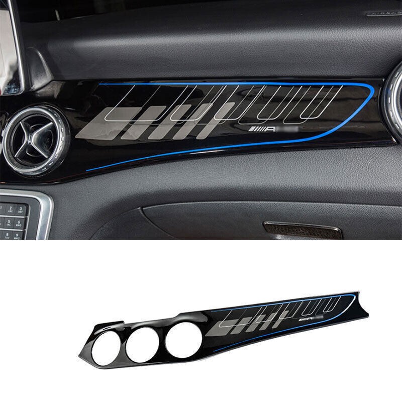 Middle Console Dashboard Panel Decor For Benz GLA CLA 2013-2019 ABS Gloss Black