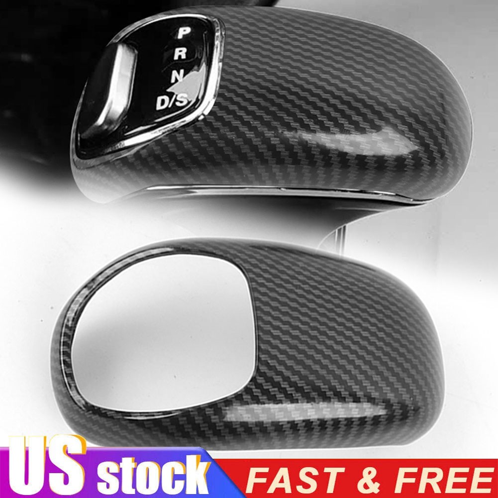 Carbon Fiber ABS Gear Shift Knob Head Cover Trim For Jeep Grand Cherokee