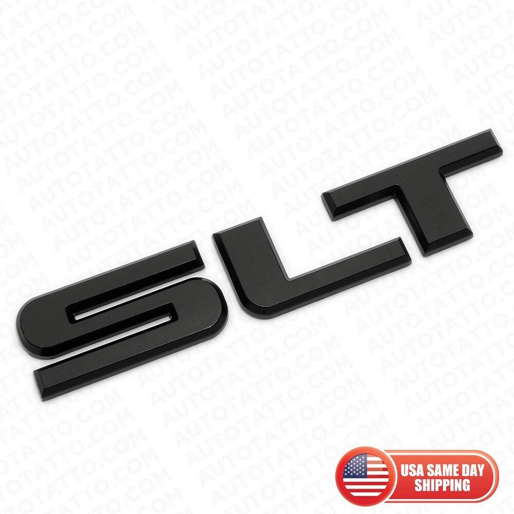 14 – 20 GMC SLT Tailgate Door Letter Nameplate Emblem Logo Badge Matte Black