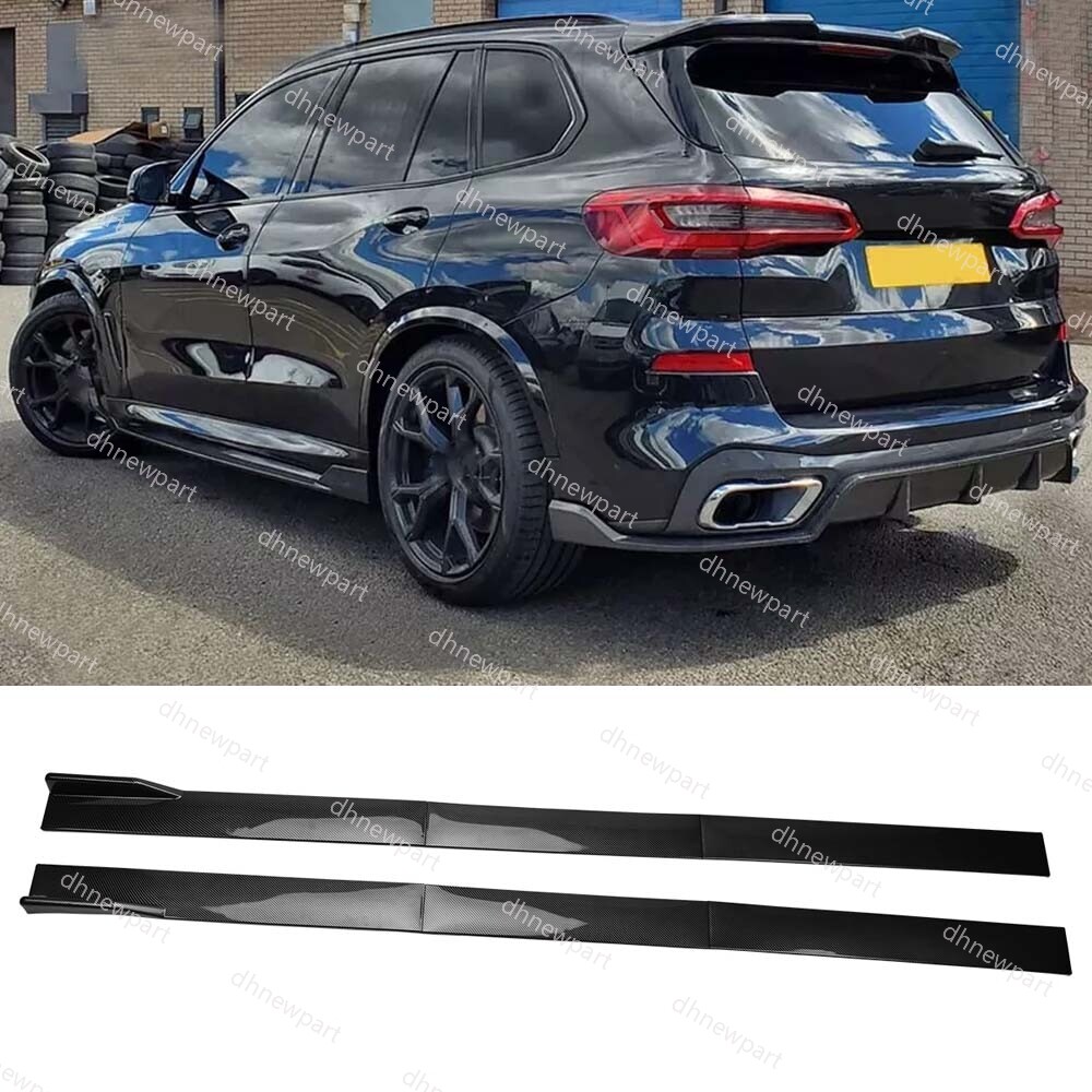 Carbon Fiber Car Side Skirt Extension Lip Rocker For BMW X5 G05 2019-2023 86.6″