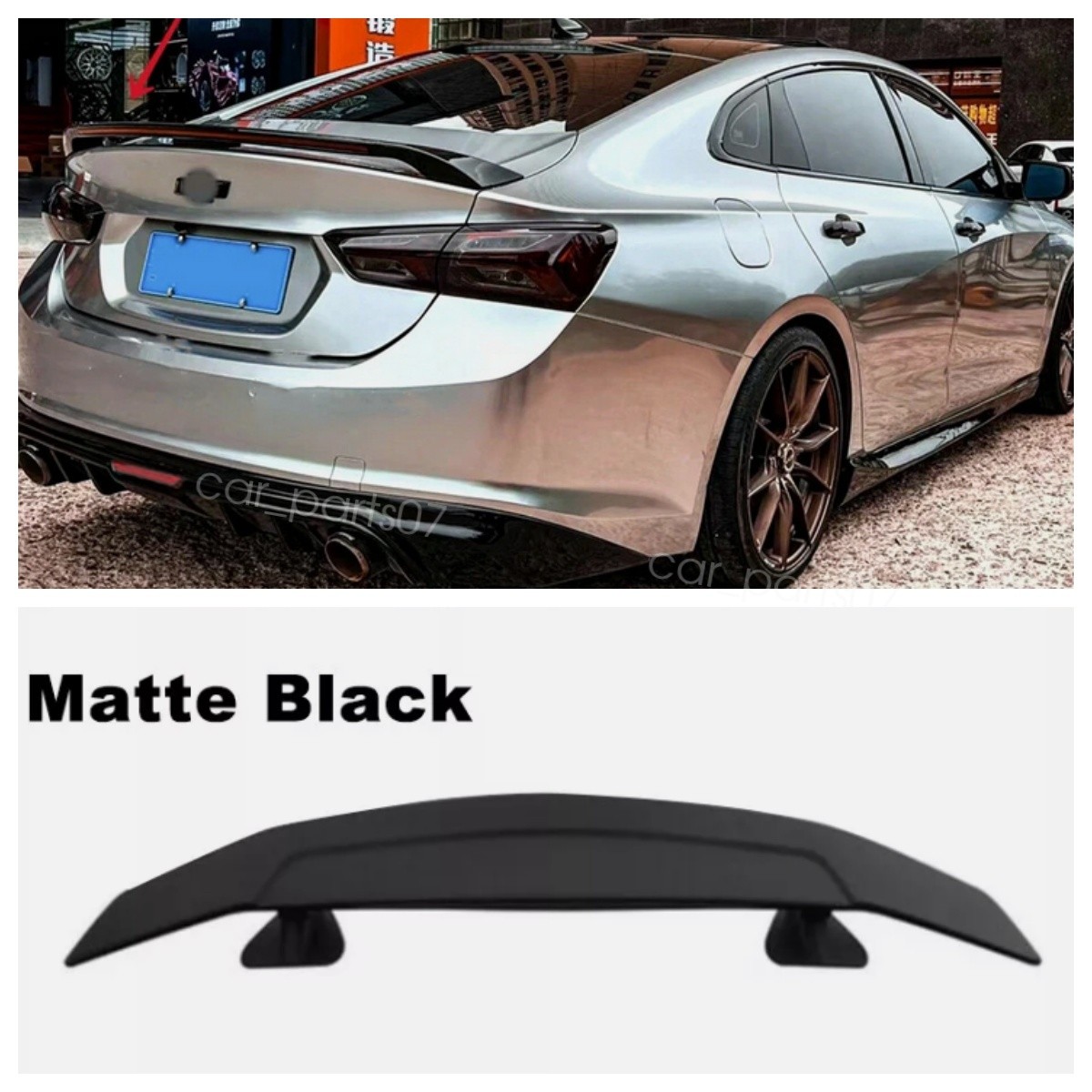 46″ GT Style Racing Matte Black Rear Trunk Spoiler Wing For Chevy Malibu US