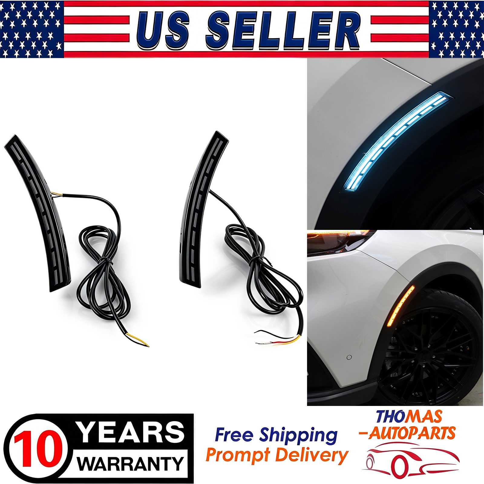 2PCS For Honda CR-V CRV 2023-2026 Daytime Running Light Side LED Light Sets