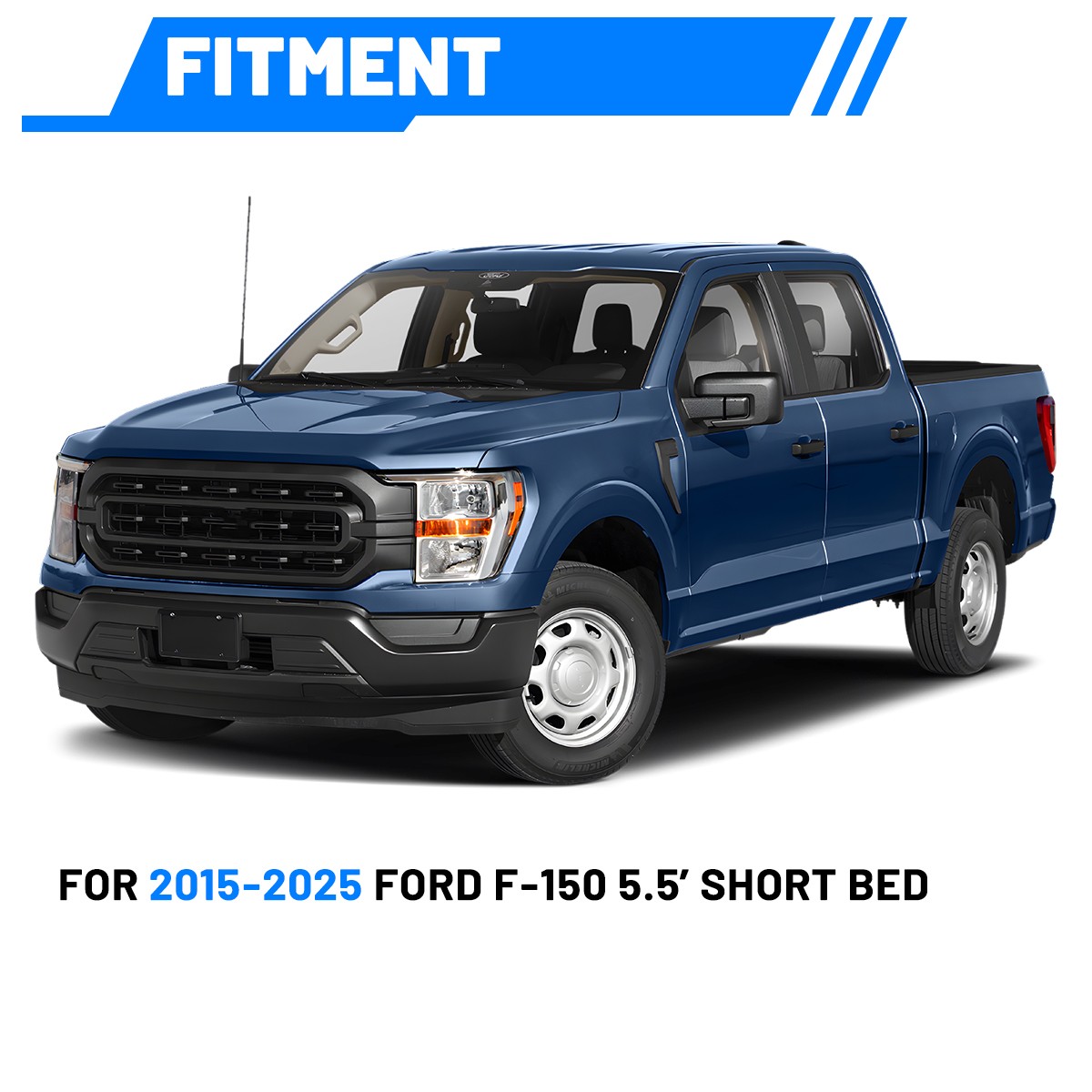 Front+Medium+Rear Molle Panel Decoration For 2015-2020 Ford F150 5.5′ Short Bed