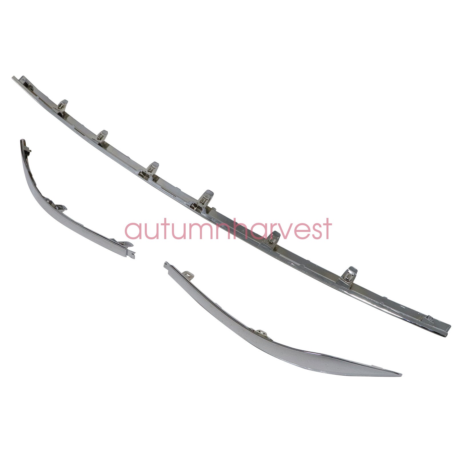 3Pcs Rear Bumper Center Left Right Chrome Molding For Nissan Murano 2015-20