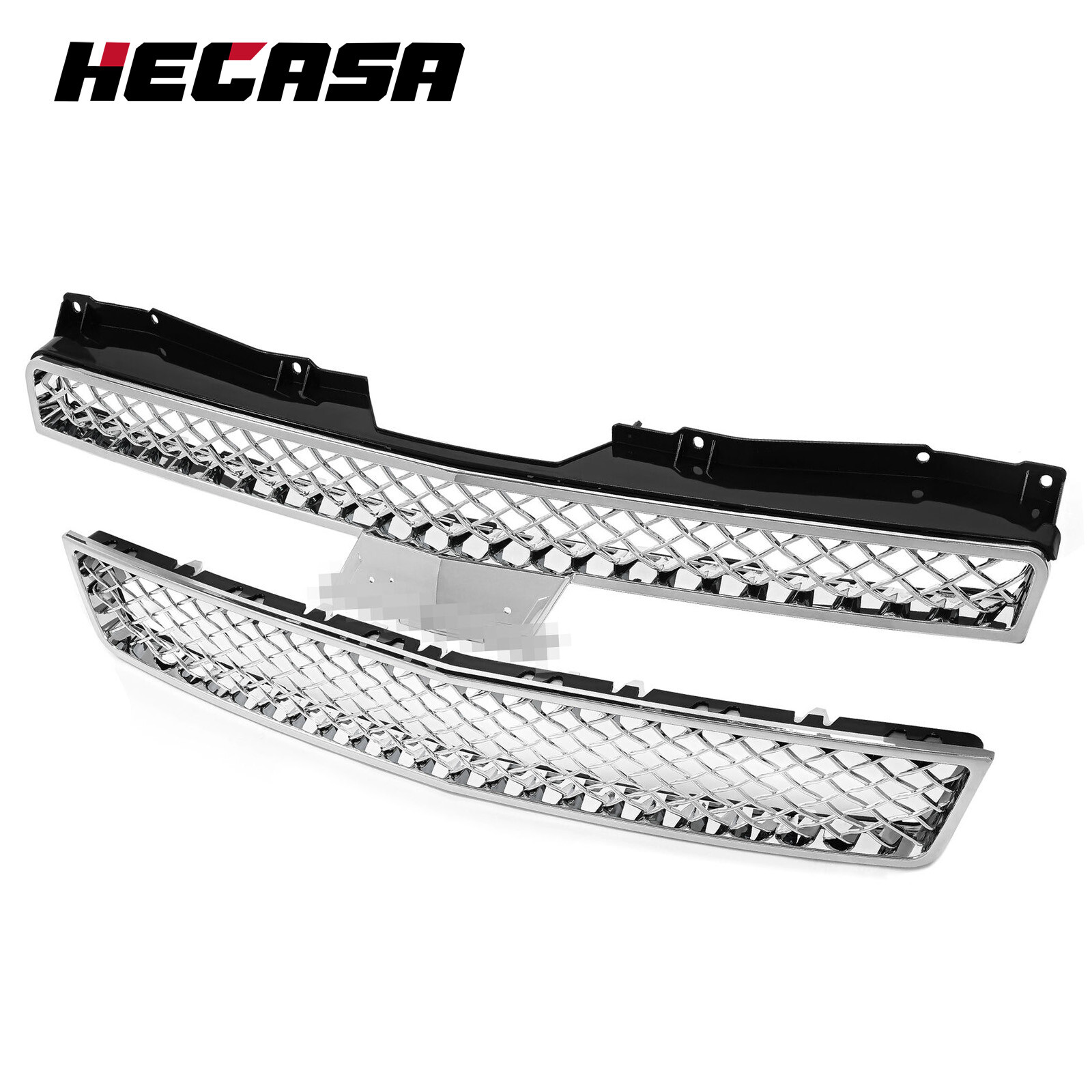 Chrome Grille For Chevy Tahoe/Suburban LTZ 1500 2500 2007-2013 14 Upper Lower