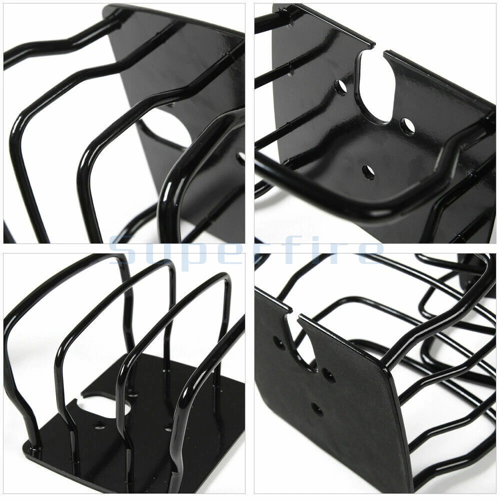 Black Steel Rear Tail Light Guards Covers Trim Fit Jeep Wrangler YJ TJ 1987-2006