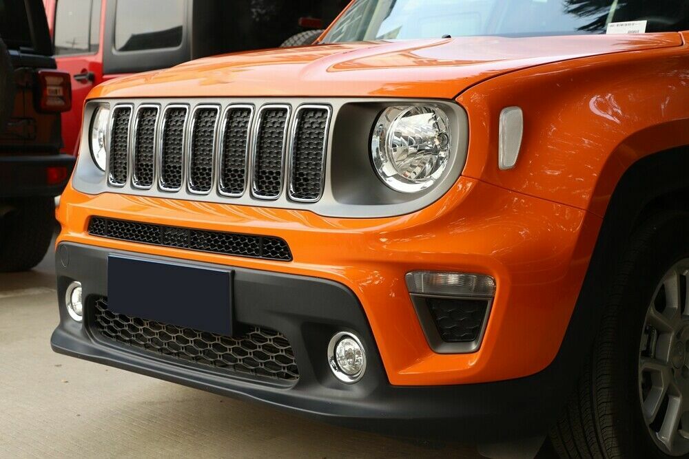 Front Face Grille Mesh Insect Net Trim Covers For Jeep Renegade Accessories